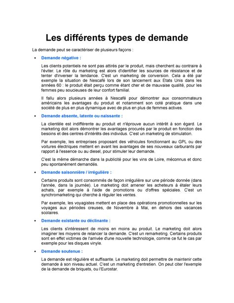 Demandes .